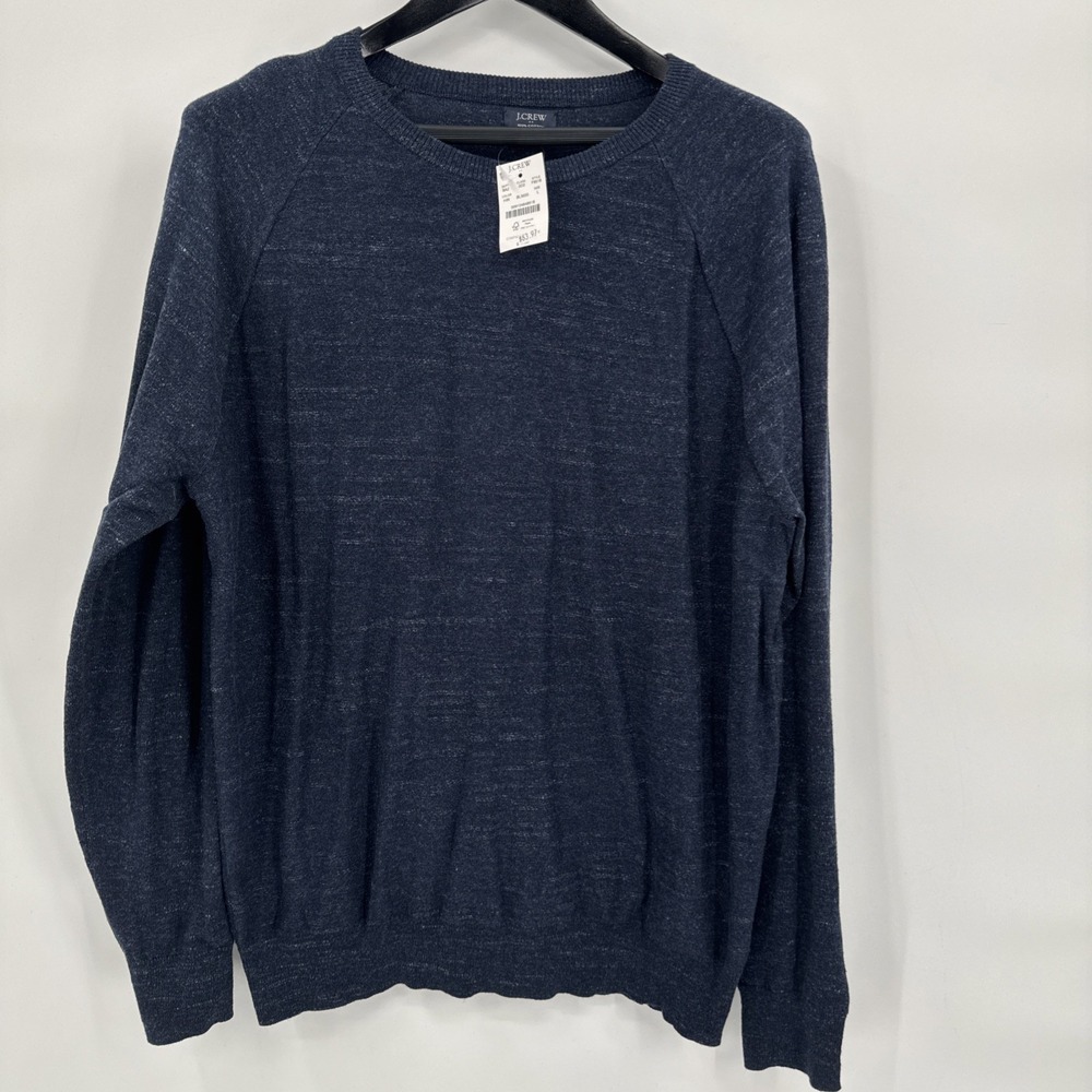 J. Crew Mens Crewneck‎ 100% Cotton Lightweight Sweater Size Large Casual NEW